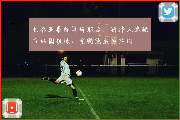 长春亚泰陈洋辞职后，新帅人选瞄准韩国教练，金鹤范成为热门